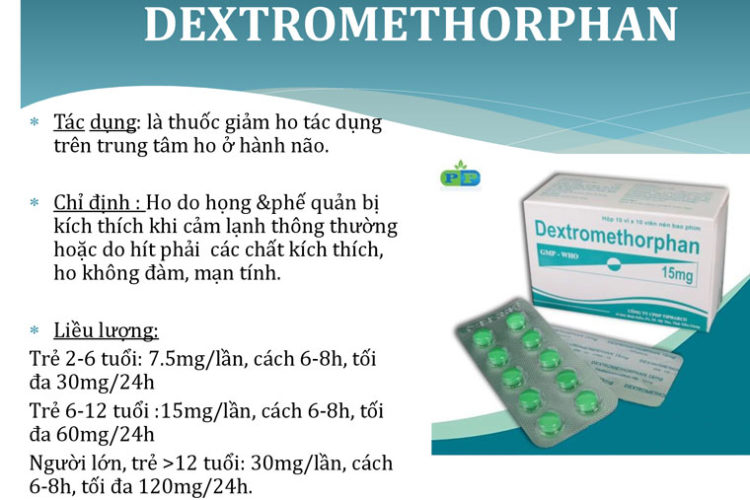 Thuốc đặc trị ho khan Dextromethophan 1