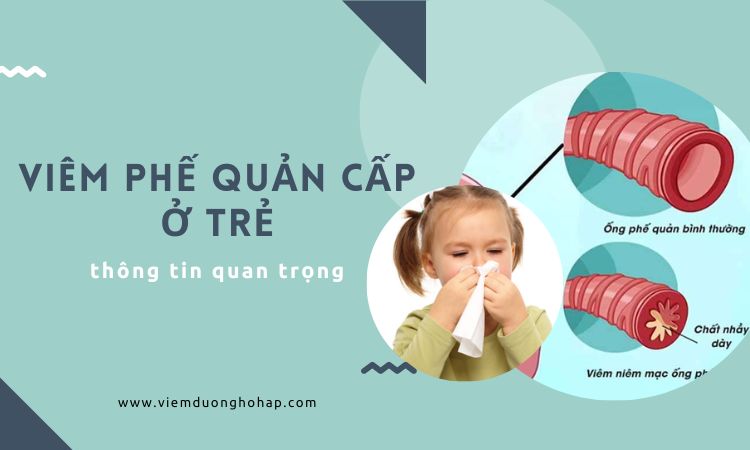 Bệnh viêm phế quản cấp ở trẻ em - những điều cần biết